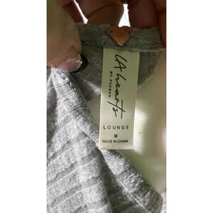 LA Hearts by PacSun Grey Ribbed Wrap Crop Top Size M